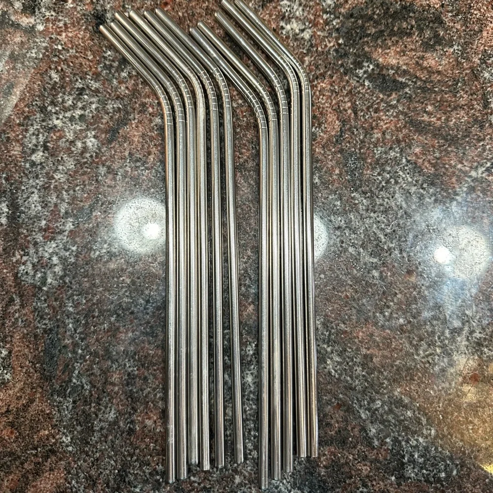 Set of 11 metal straws